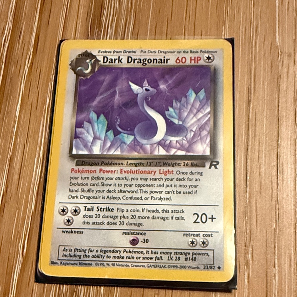 Dark dragonair Pokémon card